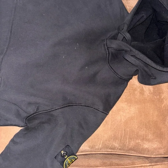 Stone island Black Hooded Sweatshirt